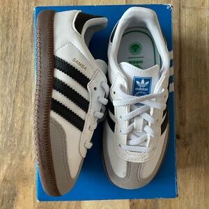 Adidas Toddler Kids Samba White Black Sneakers New in Box